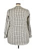 Denimist 100% Polyester Houndstooth Ivory 3/4 Sleeve Blouse Size 18 - photo 2