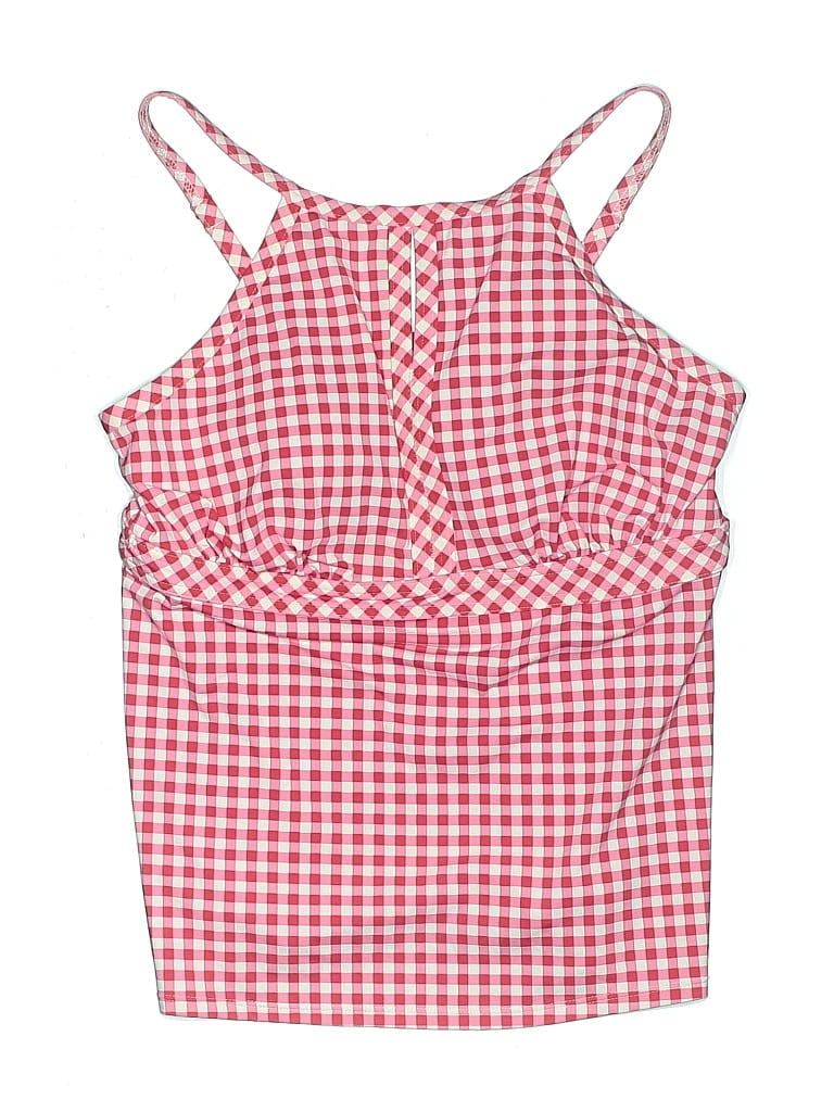 Pre-owned Draper James Swimsuit Top Red Checkered/gingham Pattern Swimwear