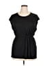 Max Studio Black Short Sleeve Top Size 1X - photo 1