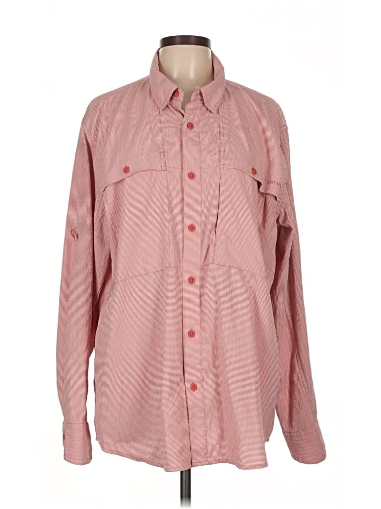 Pre-owned Orvis Long Sleeve Button Down Shirt In Red