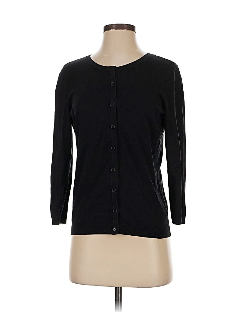 Pre-owned Talbots Cardigan Sweater In Black