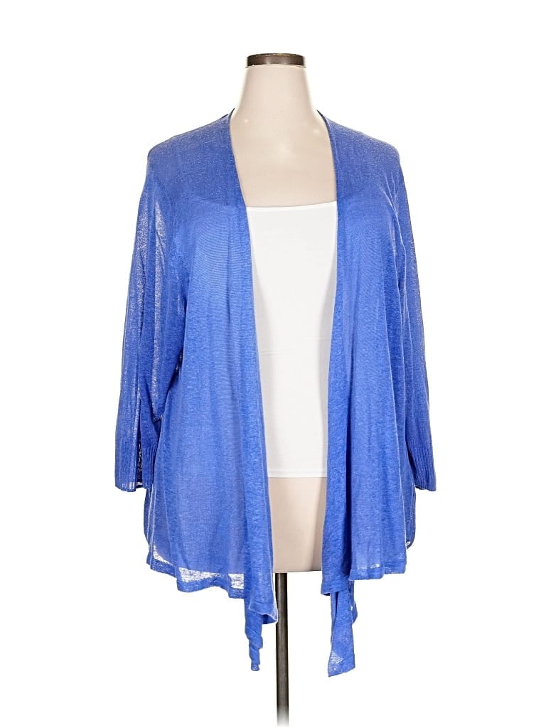 Pre-owned Nic + Zoe Cardigan Sweater In Blue