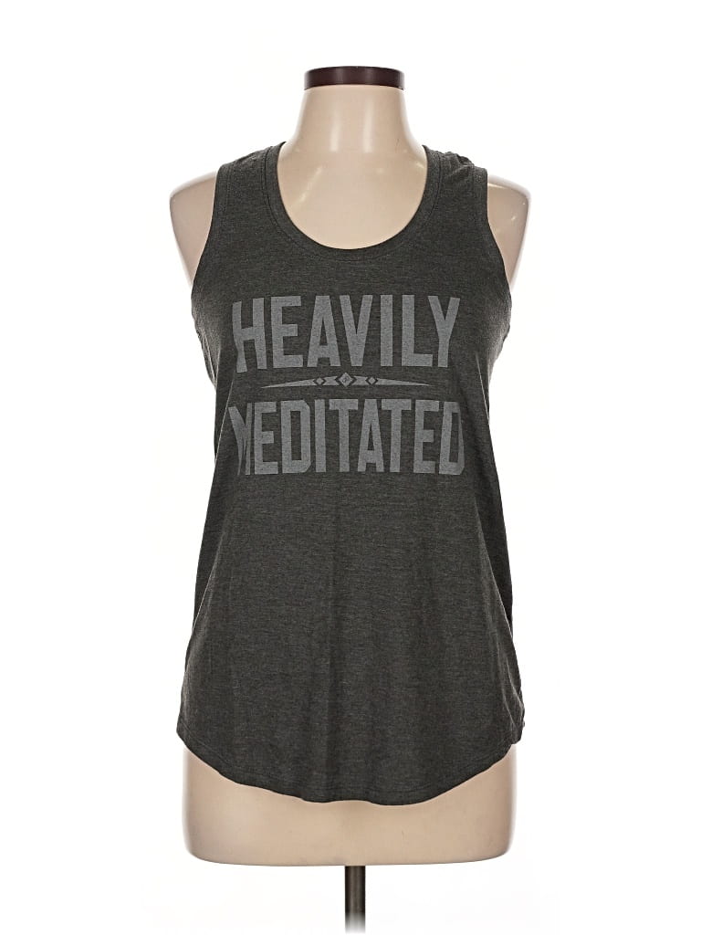 Pre-owned Assorted Brands Sleeveless T-shirt In Gray