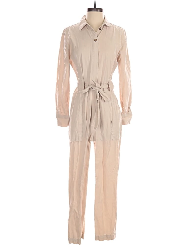 Pre-owned Mng Jumpsuit In White