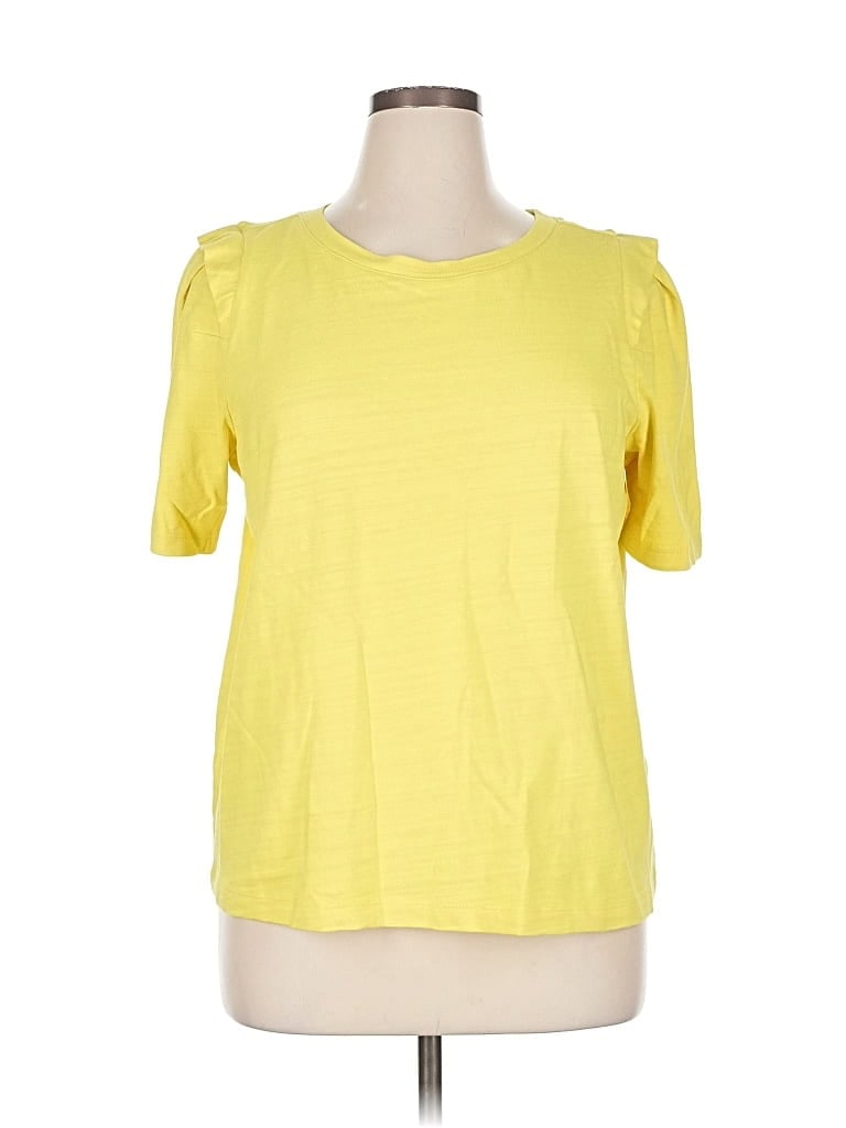 Ann Taylor Loft Short Sleeve T-shirt In Yellow