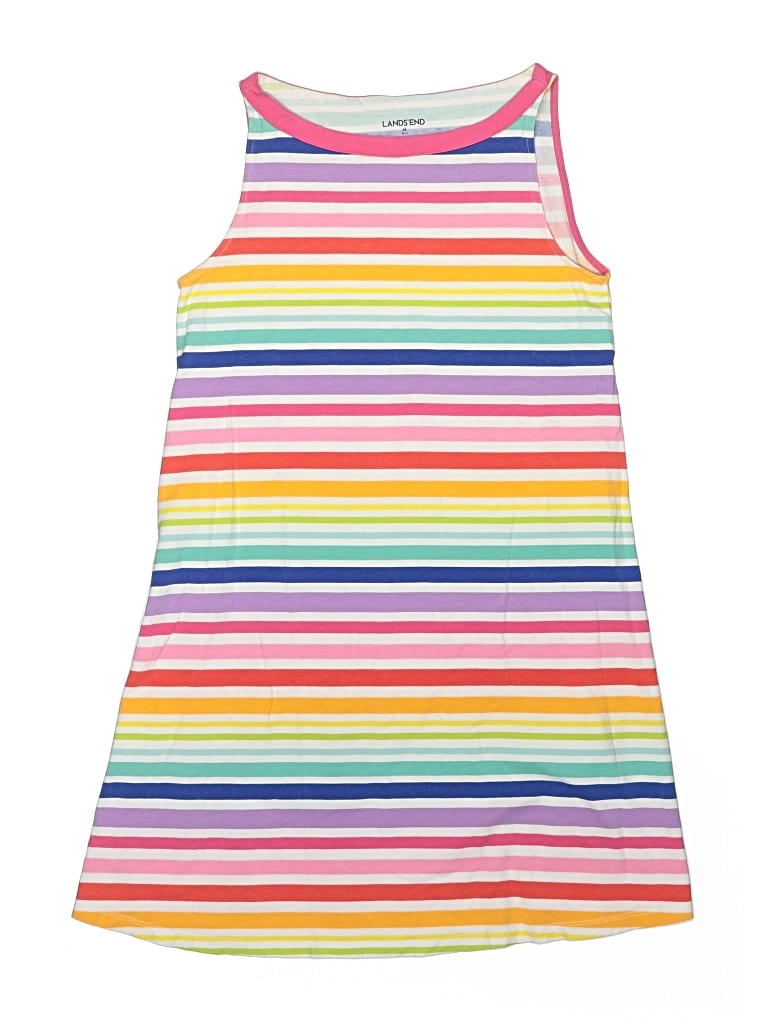 Pre-owned Lands' End Kids' Dress In Pink