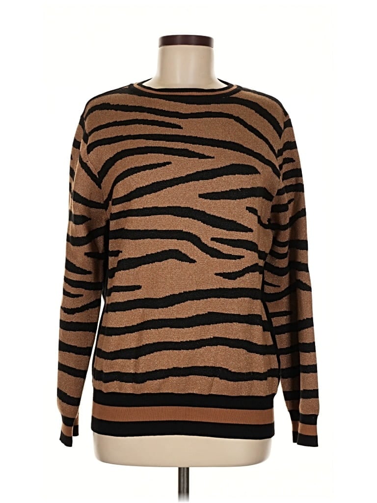 Pre-owned Assorted Brands Pullover Sweater In Brown