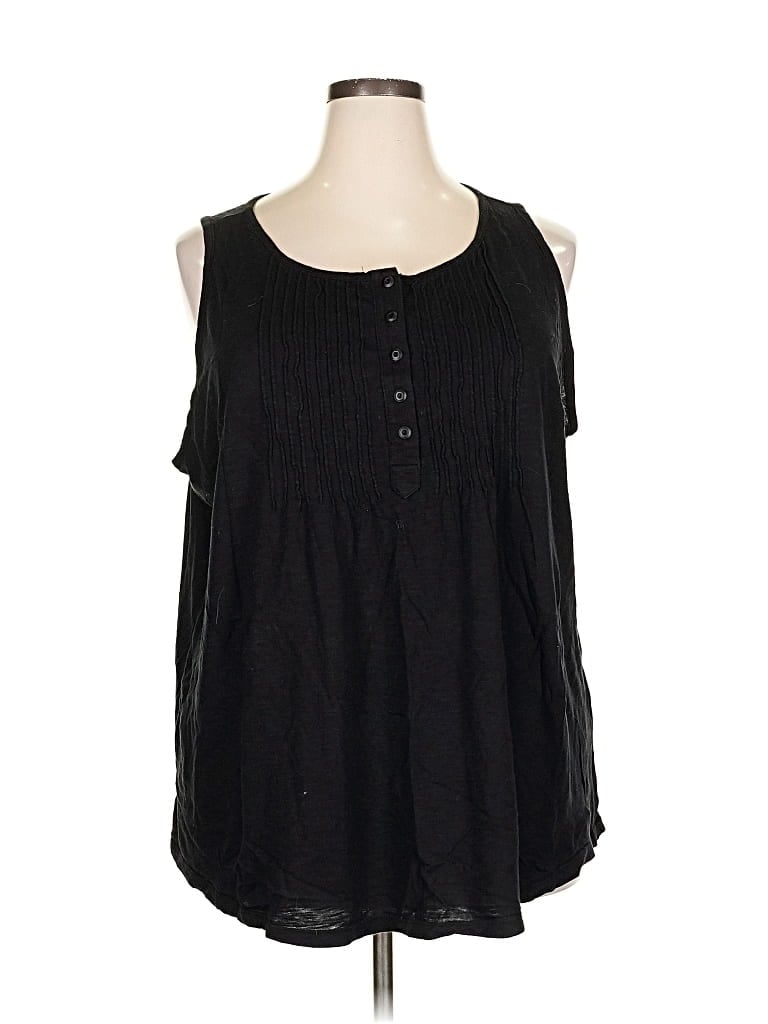Pre-owned Caslon Sleeveless T-shirt In Black