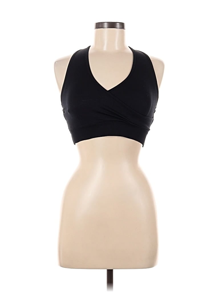 Pre-owned Ryderwear Tank Top Black Halter Neckline Tops
