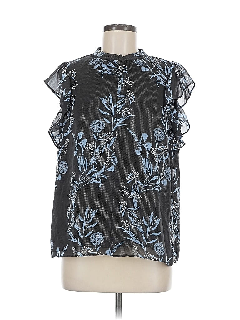 Pre-owned Ann Taylor Factory Sleeveless Blouse In Black