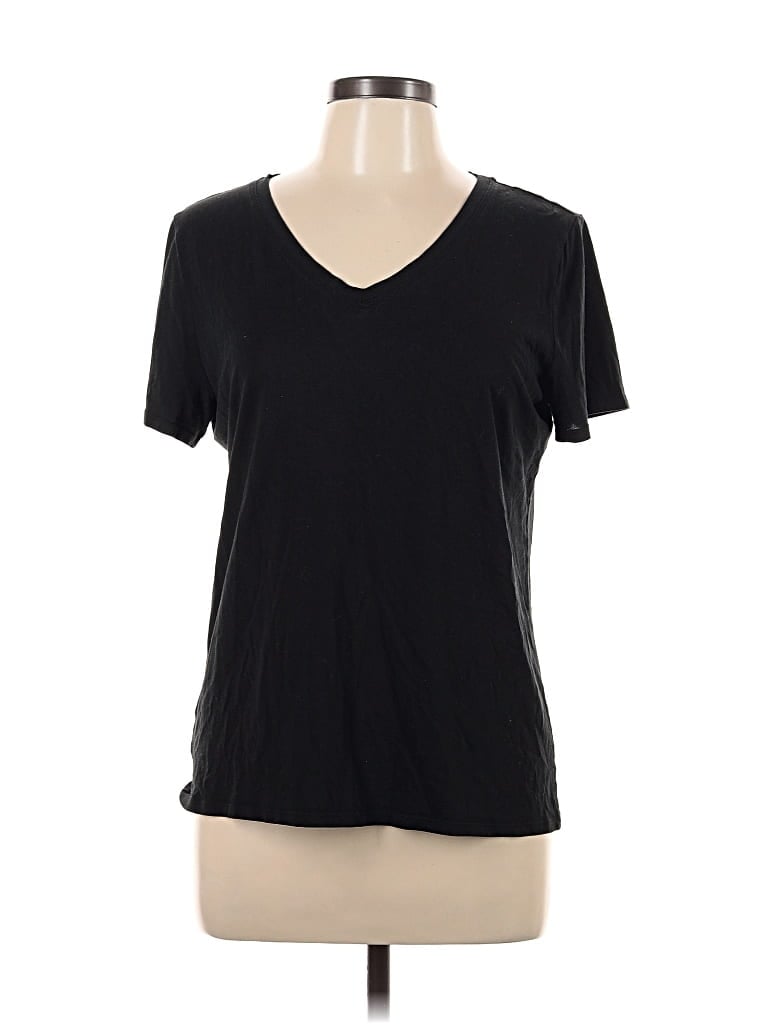 Pre-owned Ann Taylor Loft Short Sleeve T-shirt In Black