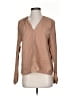 Self Contrast Tan Long Sleeve Blouse Size S - photo 1