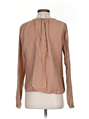 Self Contrast Long Sleeve Blouse (view 2)
