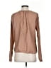 Self Contrast Tan Long Sleeve Blouse Size S - photo 2