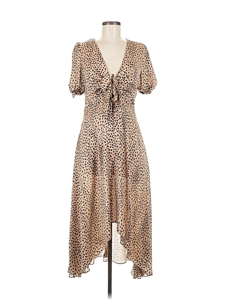 Pre-owned Assorted Brands Casual Dress In Brown