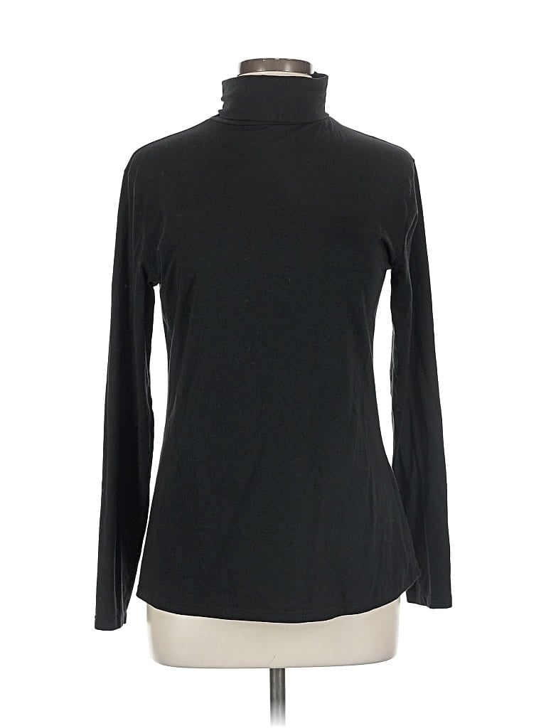 Pre-owned Serra Long Sleeve Turtleneck In Black