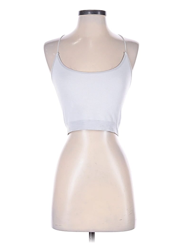 Pre-owned Unbranded Tank Top Ivory Halter Neckline Tops In White