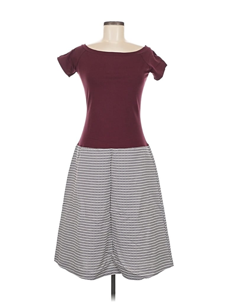 Assorted Brands Casual Dress In Burgundy