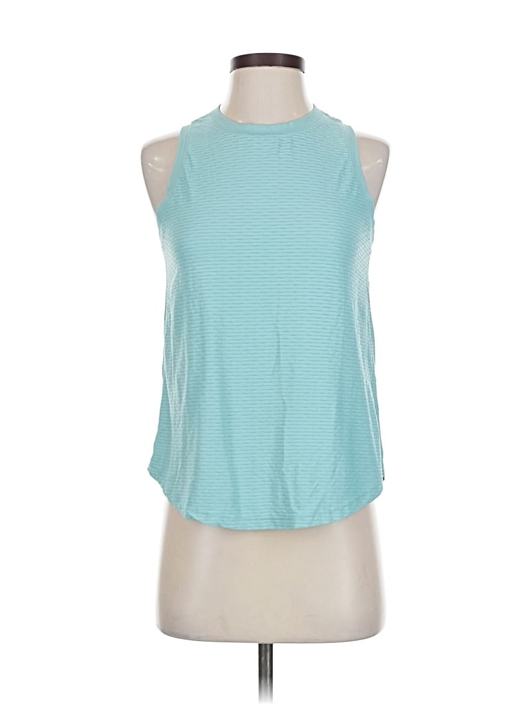 Pre-owned Calia Tank Top Teal Halter Neckline Tops In Blue