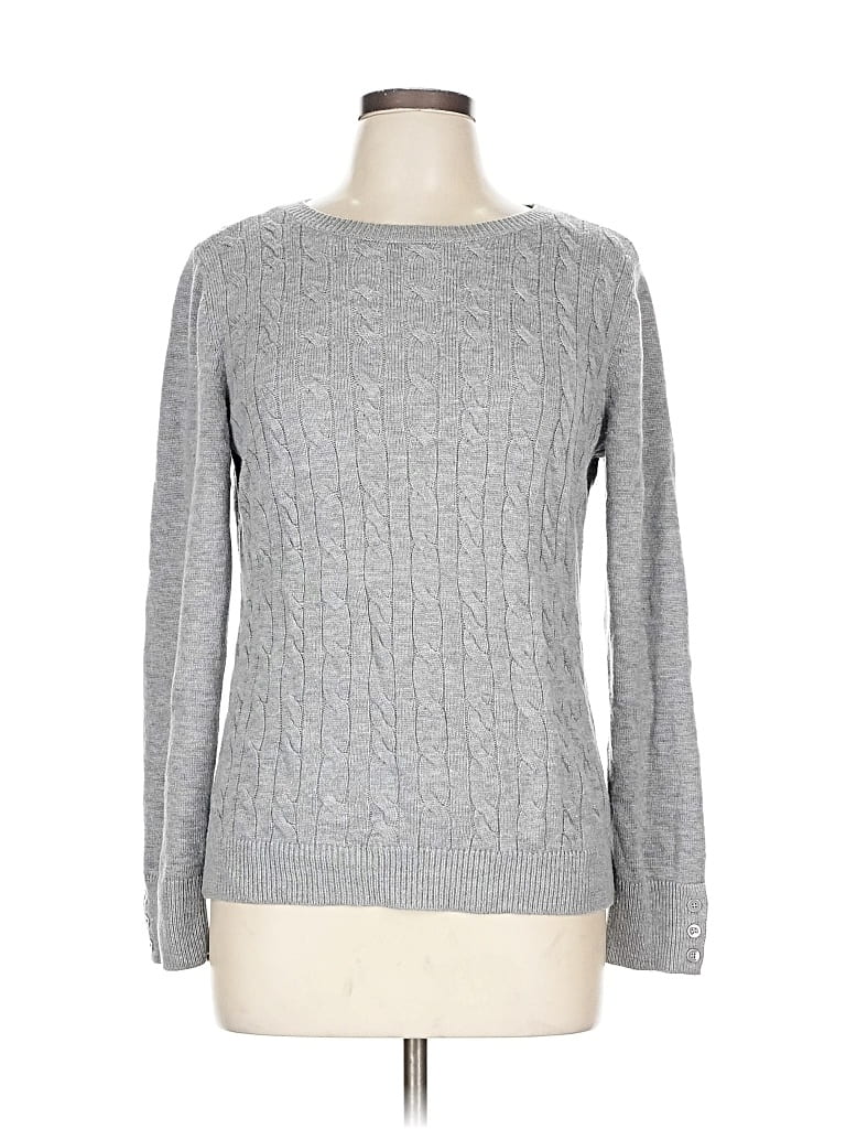 Pre-owned Talbots Pullover Sweater In Gray