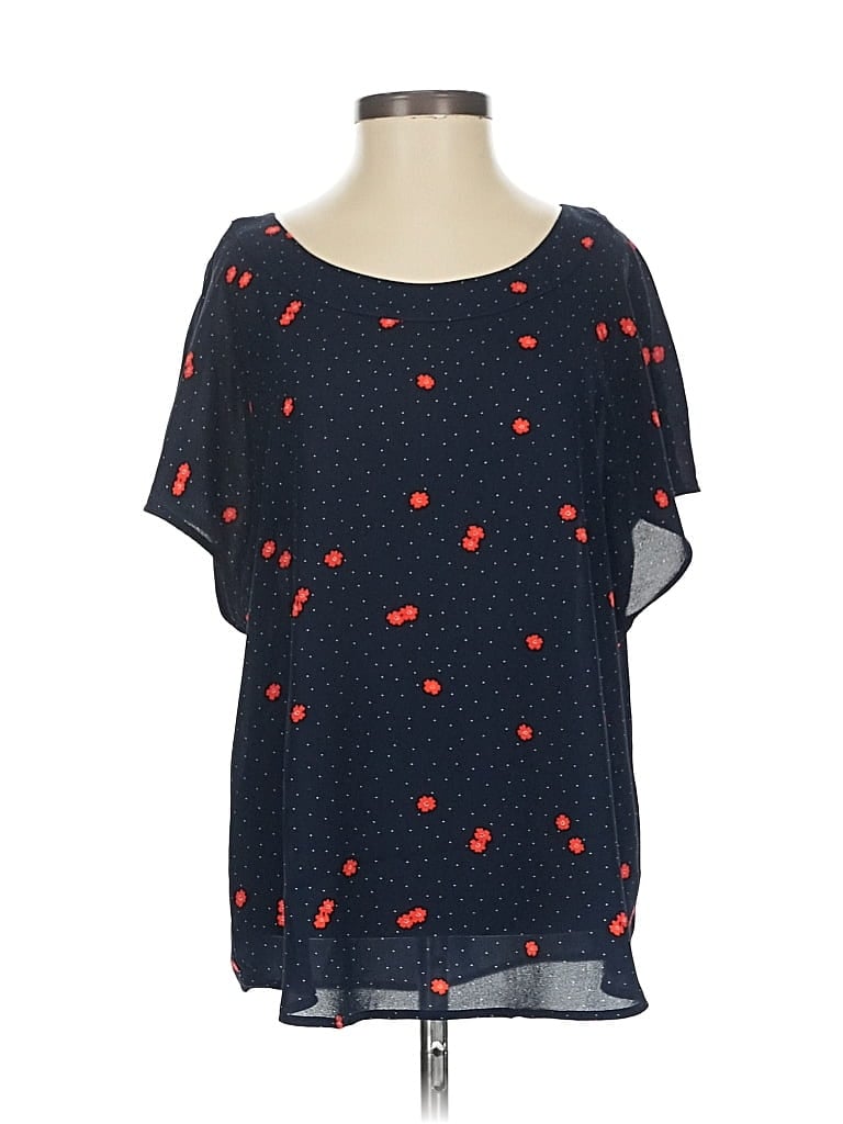 Pre-owned Banana Republic Short Sleeve Blouse In Blue