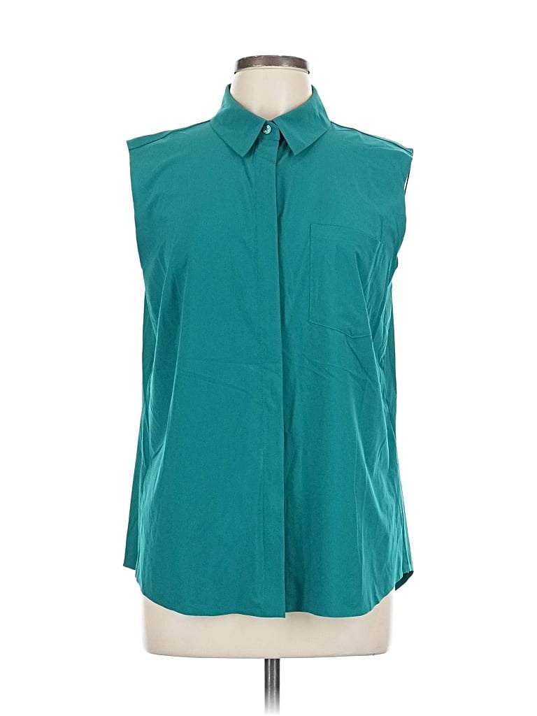 Pre-owned Athleta Sleeveless Blouse In Blue