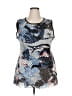 Alfani Graphic Blue Sleeveless Blouse Size XL - photo 1