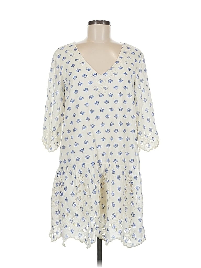 Pre-owned Meadow Rue Casual Dress In White