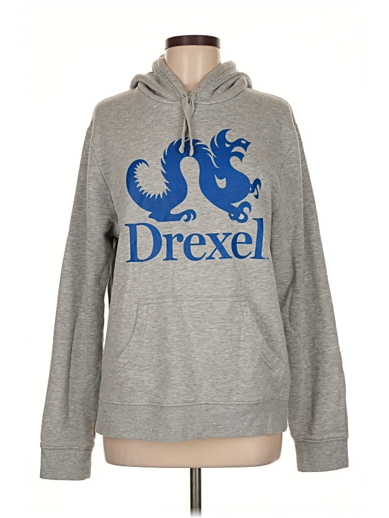 Pre-owned Fanatics Pullover Hoodie In Gray