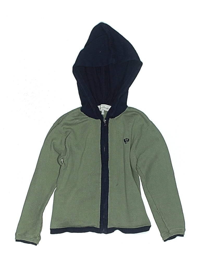 Pre-owned Tartine Et Chocolat Kids' Zip Up Hoodie In Green