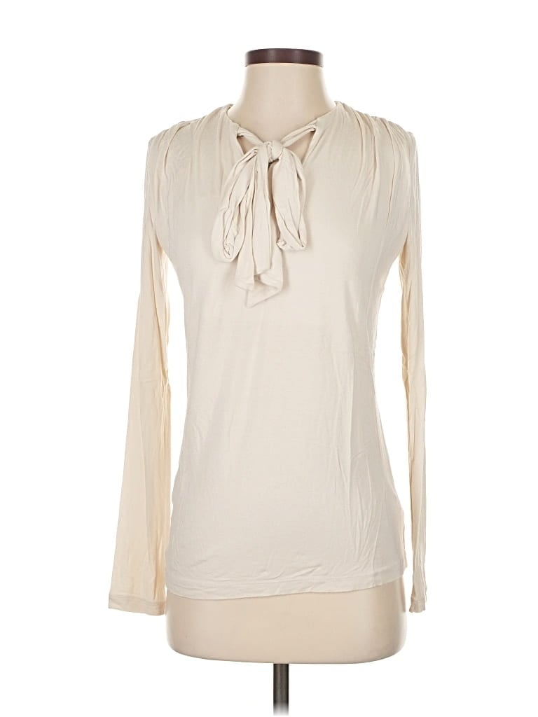 Pre-owned Cabi Long Sleeve T-shirt In White