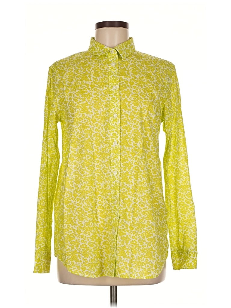 Pre-owned Banana Republic Long Sleeve Button Down Shirt In Yellow