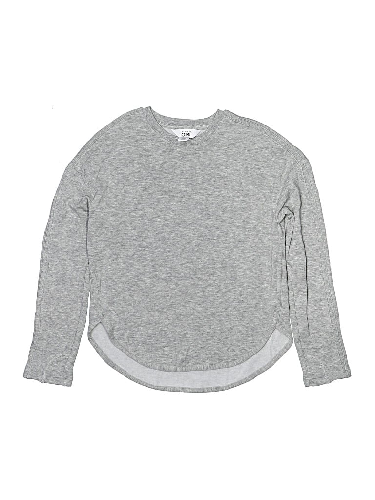 Pre-owned Athleta Girl Kids' Pullover Sweater In Silver