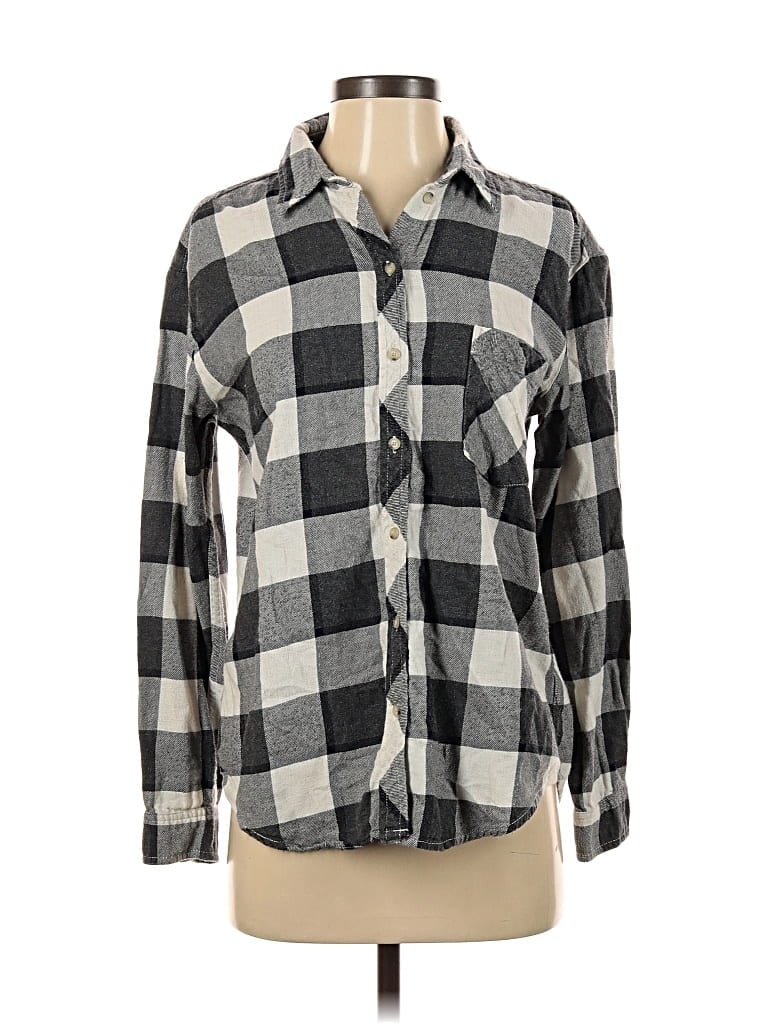 Pre-owned Wilfred Free Long Sleeve Button Down Shirt In Gray