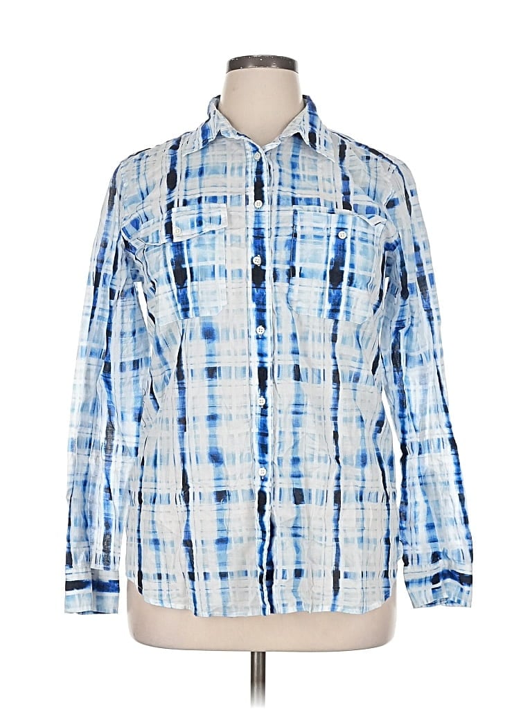 Pre-owned Polo Ralph Lauren Long Sleeve Button Down Shirt In Blue