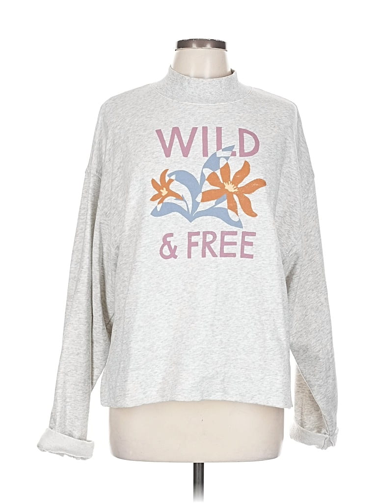 Pre-owned Old Navy Sweatshirt In Silver