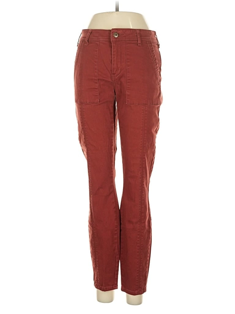 Pre-owned Anthropologie Casual Pants In Burgundy