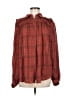 Max Studio Plaid Red Long Sleeve Blouse Size M - photo 1