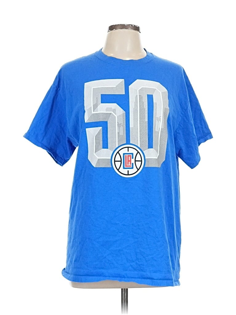 Pre-owned Port & Company Short Sleeve T-shirt In Blue