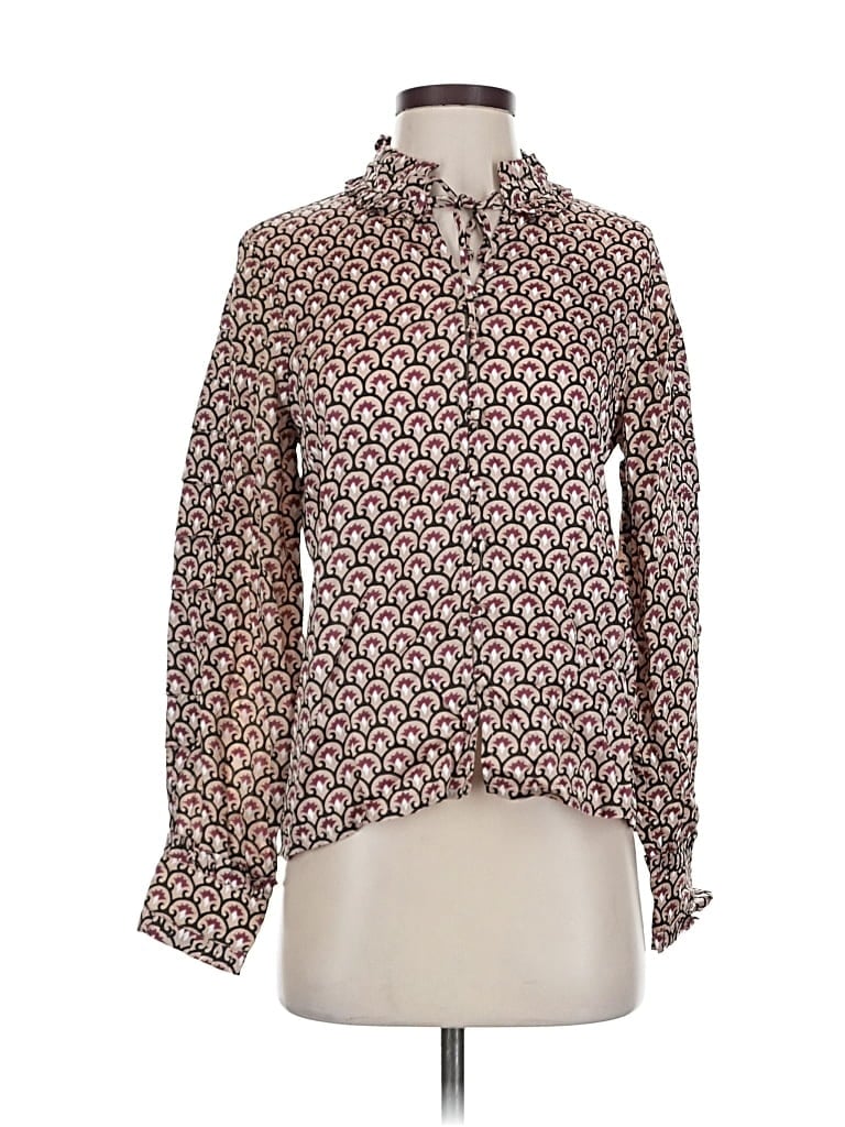 Pre-owned Cleobella Long Sleeve Blouse In Brown