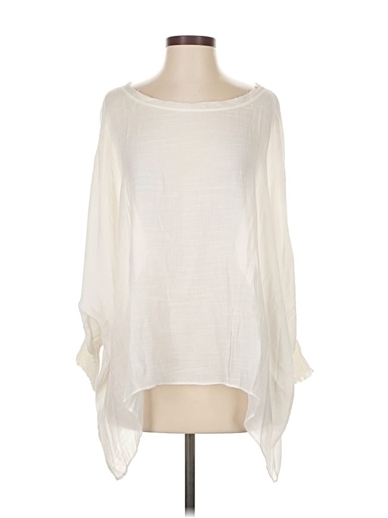 Pre-owned Grade & Gather 3/4 Sleeve Blouse In White