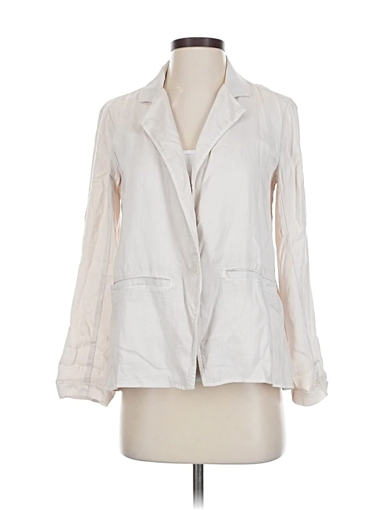 Pre-owned Bella Dahl Blazer Jacket In White