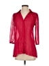 L8ter 100% Polyester Red 3/4 Sleeve Blouse Size S - photo 1