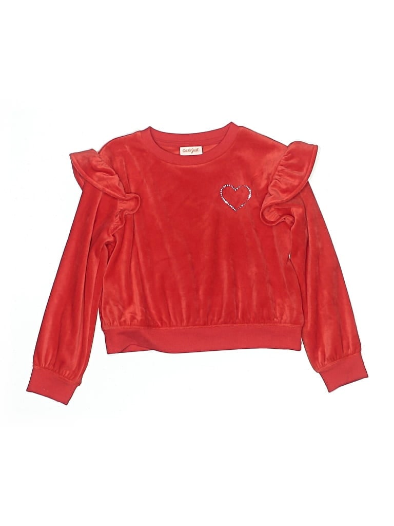 Pre-owned Cat & Jack Kids' Sweatshirt In Red