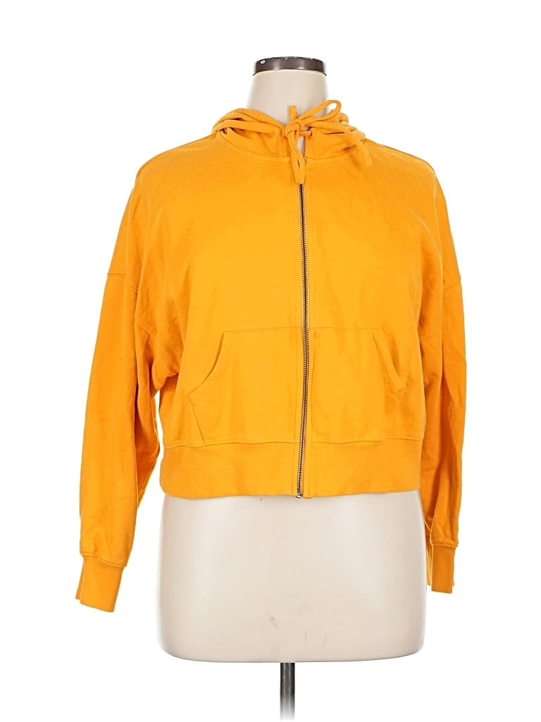 Pre-owned Abound Zip Up Hoodie In Yellow