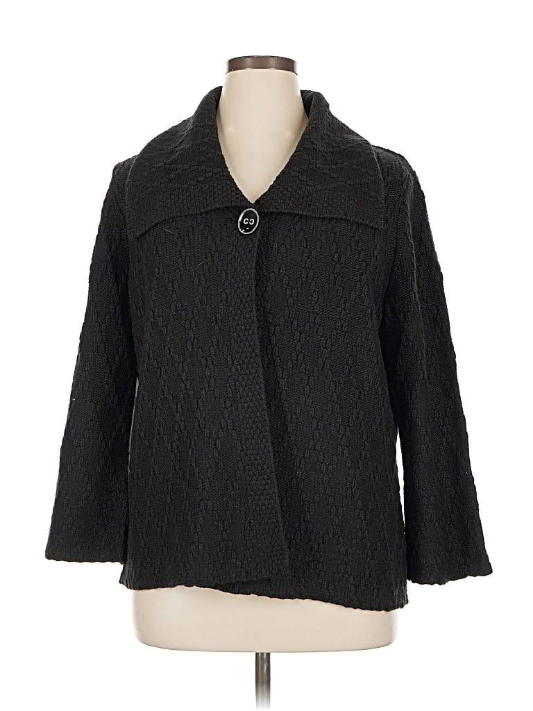 Pre-owned Jm Collection Cardigan Sweater In Black