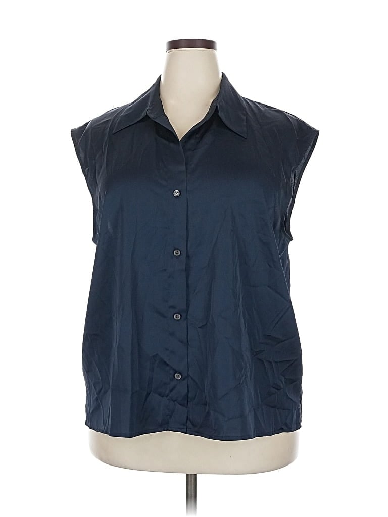 Pre-owned Banana Republic Factory Store Sleeveless Blouse In Blue