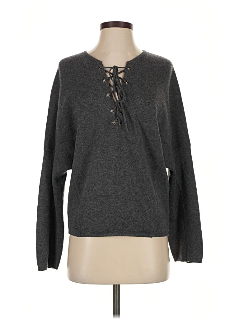 Pre-owned Vince Long Sleeve Top Gray Crew Neck Tops