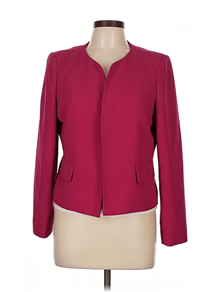 Pre-owned Jones Studio Blazer Jacket In Burgundy