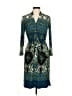DM Collection Paisley Teal Cocktail Dress Size 6 - photo 1